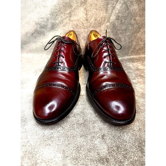 Bostonian Made in USA Burgundy Brogue Oxford 12 D/B Leather Sole main image 5